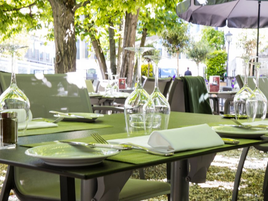 Evening ambiance on our Lausanne terrace
